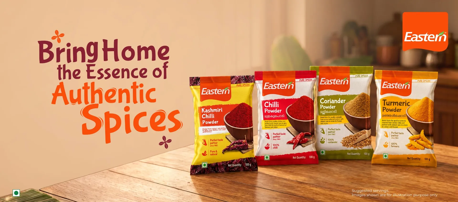 Bring Home the Essence of Authentic Spices — Eastern Kashmiri Chilli, Chilli, Coriander and Turmeric Powder
