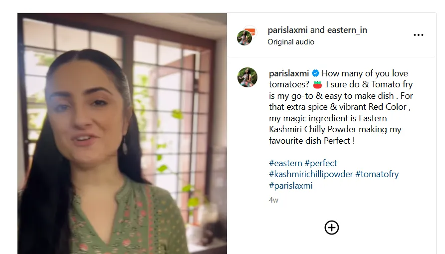 Eastern campaign reel on Instagram